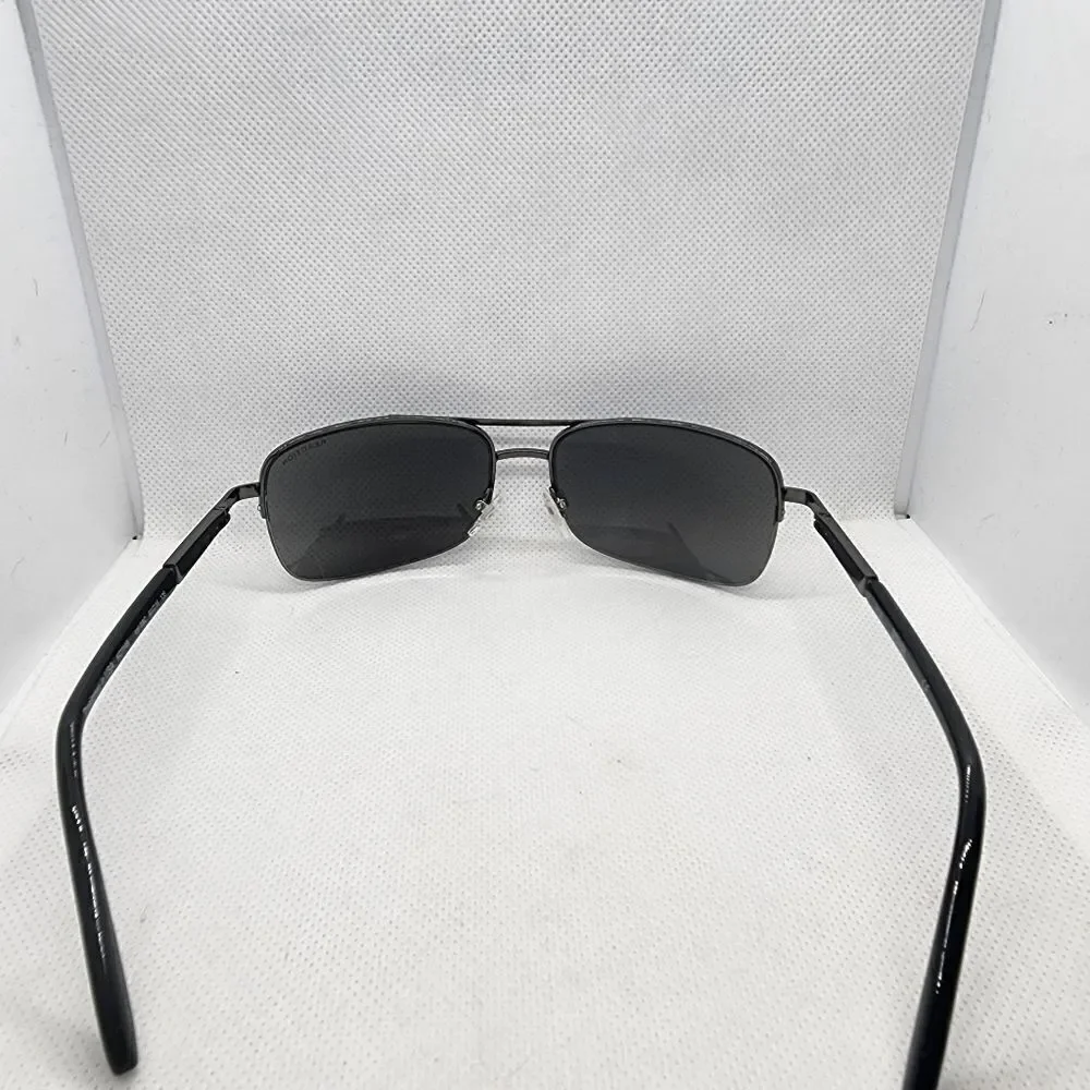 Kenneth Cole Reaction Gunmetal & Black Aviator Sunglasses